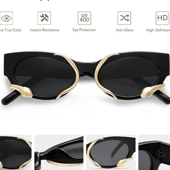 Snake gold sunglasses main image 7
